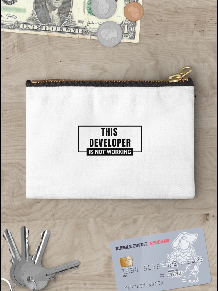 Thumbnail 3 of 4, Zipper Pouch, Web developer, coder, coding, developing, programmer, occupation, profession designed and sold by Work life.