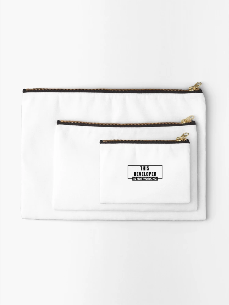 Thumbnail 2 of 4, Zipper Pouch, Web developer, coder, coding, developing, programmer, occupation, profession designed and sold by Work life.