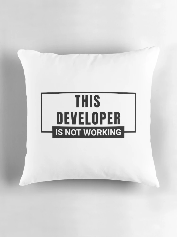 Thumbnail 3 of 4, Pillow, Web developer, coder, coding, developing, programmer, occupation, profession designed and sold by Work life.