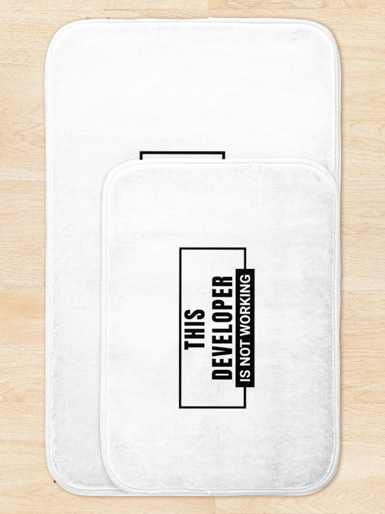 Thumbnail 5 of 6, Bath Mat, Web developer, coder, coding, developing, programmer, occupation, profession designed and sold by Work life.