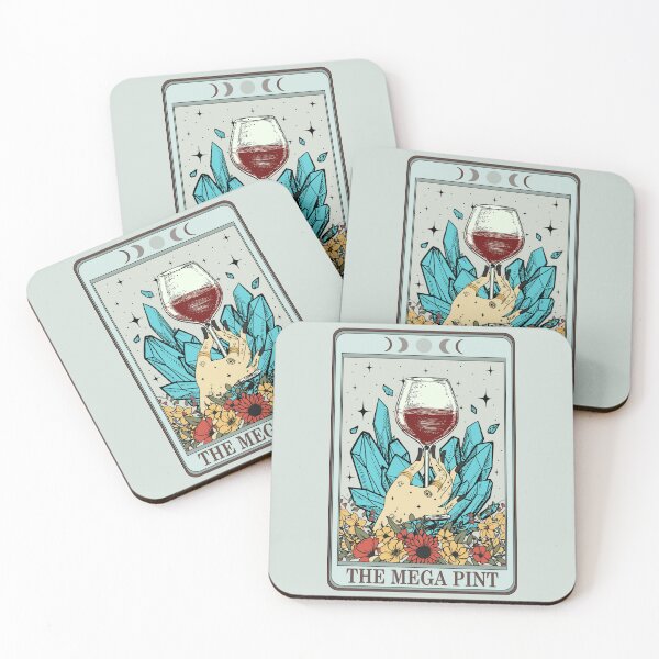 Item preview, Food Tarot Card The Mega Pint glass of Wine | modern tarot, tarot memes, pastel tarot designed and sold by ThirdEyeDesign1.