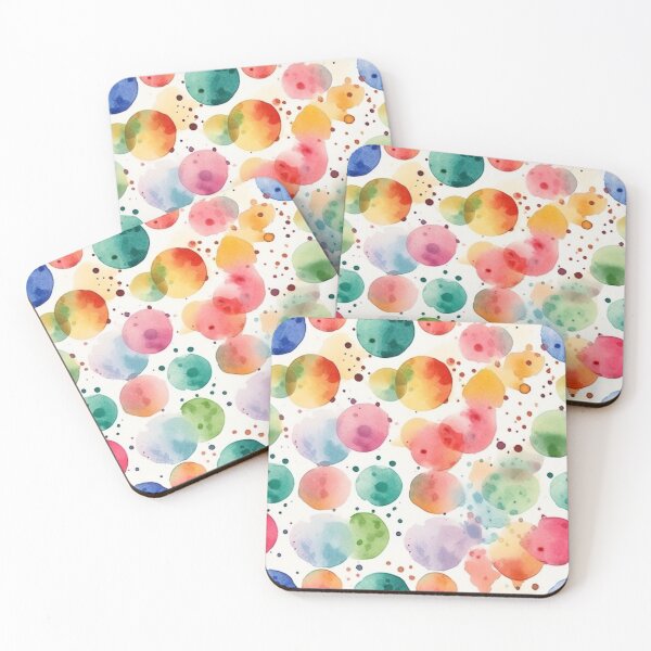 Item preview, Vibrant Watercolor Strokes Create a Dotted Symphony Pattern designed and sold by ChromaticClings.