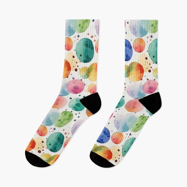 Item preview, Vibrant Watercolor Strokes Create a Dotted Symphony Pattern designed and sold by ChromaticClings.