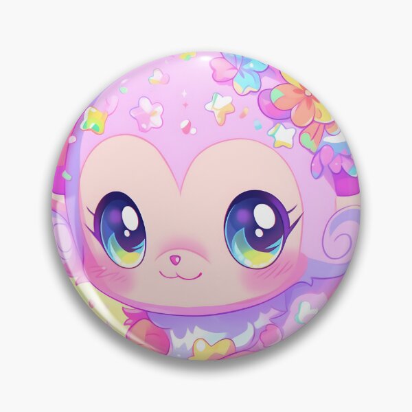 Artikelvorschau, Y2K Aesthetic - Prismatic Primates in Pink entworfen und verkauft von Cosmic-Canvases.