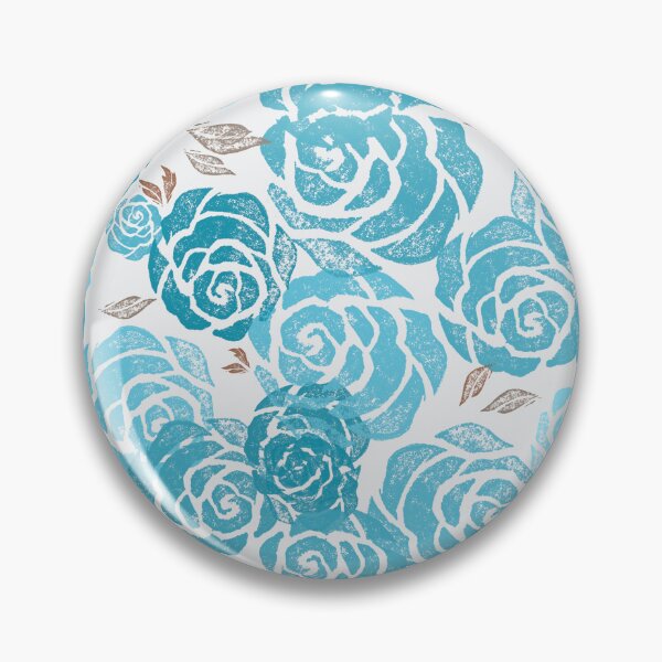Item preview, Roses pattern - turquoise-blue designed and sold by Nira-Bar.