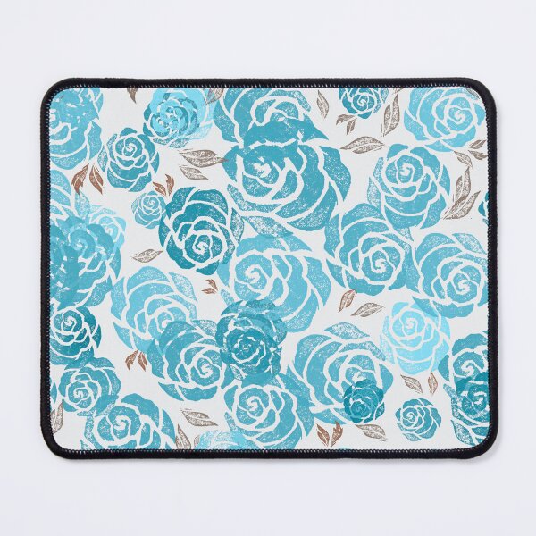 Item preview, Roses pattern - turquoise-blue designed and sold by Nira-Bar.