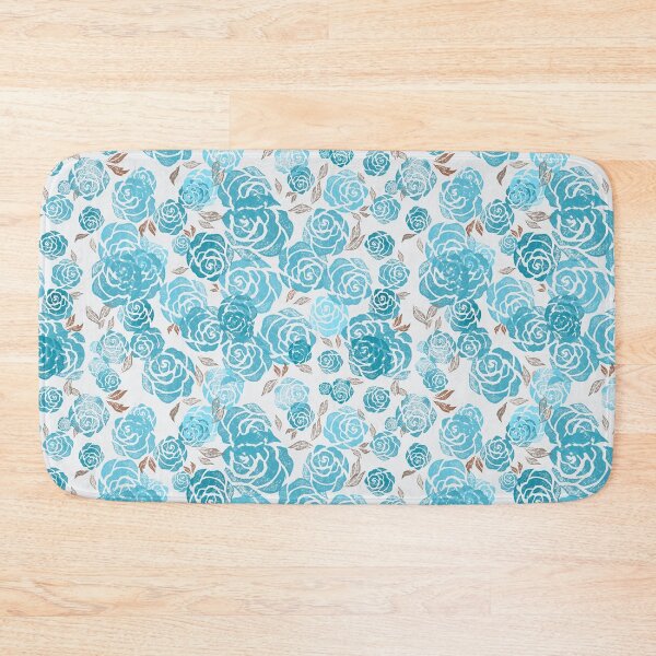 Item preview, Roses pattern - turquoise-blue designed and sold by Nira-Bar.