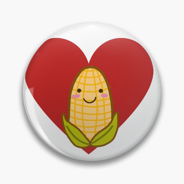 Item preview, Red heart and cute corn I love corn designed and sold by trancenit.