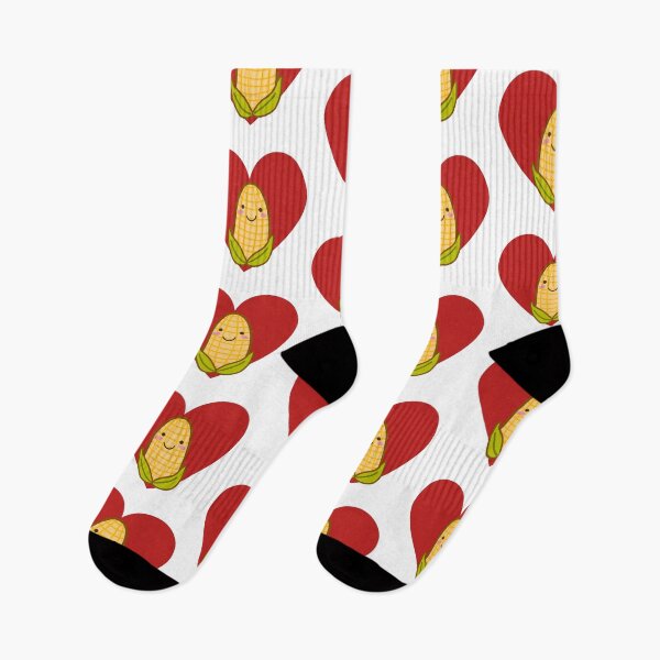 Item preview, Red heart and cute corn I love corn designed and sold by trancenit.