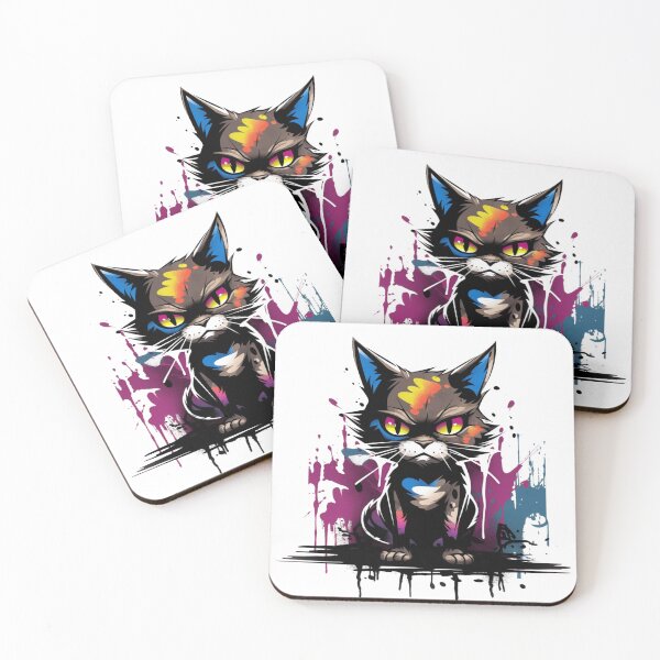 Item preview, black cat graffiti designed and sold by ArtyStocks.