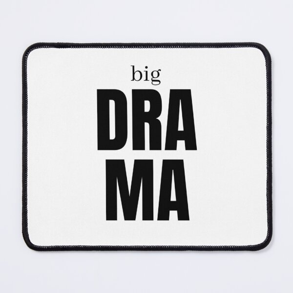 Item preview, big drama text graphic v2a white background designed and sold by fishpressink.