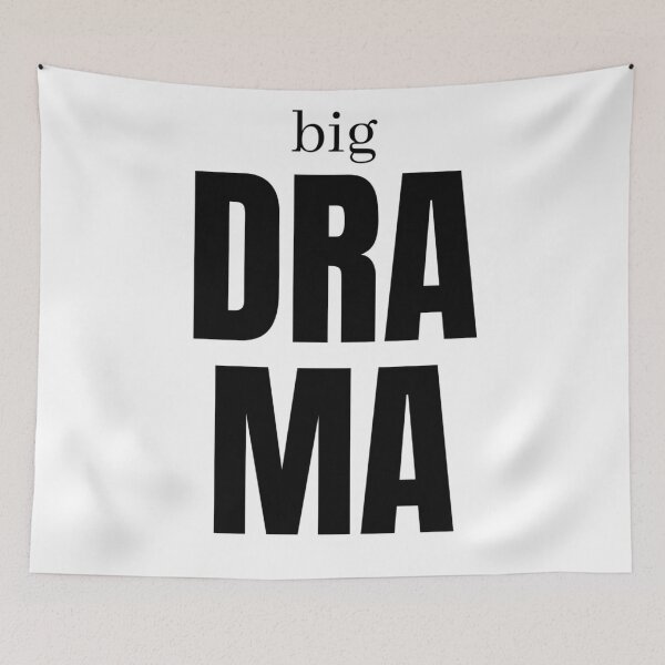 Item preview, big drama text graphic v2a white background designed and sold by fishpressink.