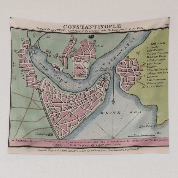 Item preview, Vintage Map of Constantinople (1800) designed and sold by BravuraMedia.