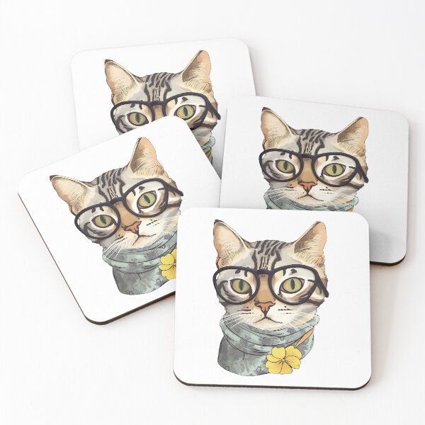Item preview, Sticker cat. Cat lover  beauty in jewellery. Fashion illustration. Kawaii kitten designed and sold by Anastasiia Yurevych.