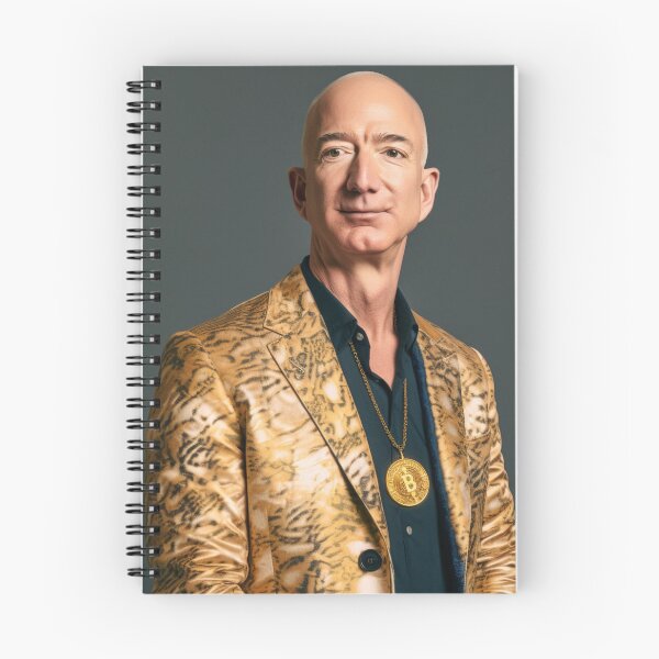 Item preview, AI Generated Art: AI Jeff Bezos wearing a Bitcoin Chain designed and sold by CryptoBeings.
