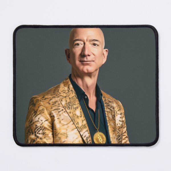 Item preview, AI Generated Art: AI Jeff Bezos wearing a Bitcoin Chain designed and sold by CryptoBeings.