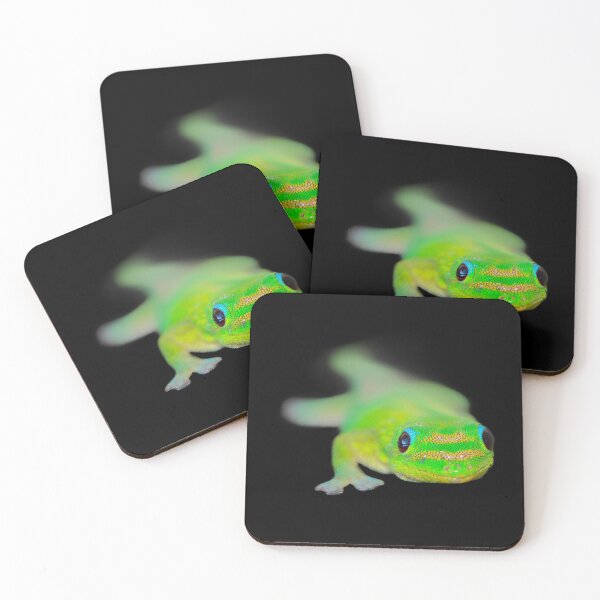Item preview, Vibrant Green Gecko portrait designed and sold by SafariByMarisa.