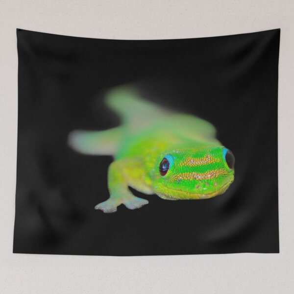 Item preview, Vibrant Green Gecko portrait designed and sold by SafariByMarisa.