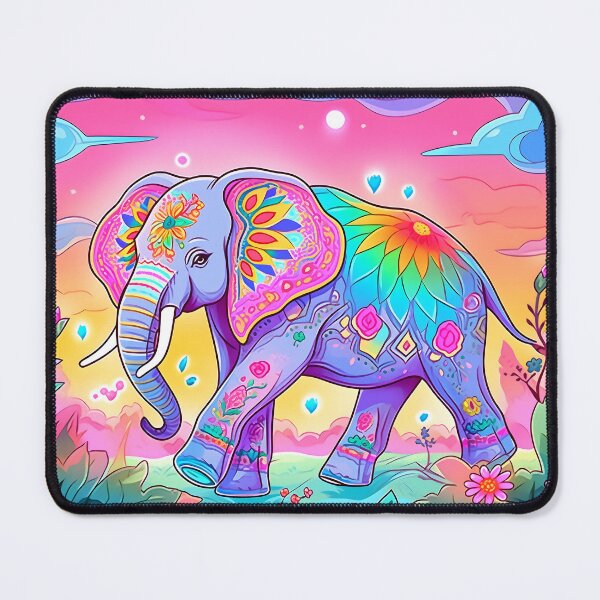 Artikelvorschau, Y2K Aesthetic - Electric Elephant Echoes entworfen und verkauft von Cosmic-Canvases.