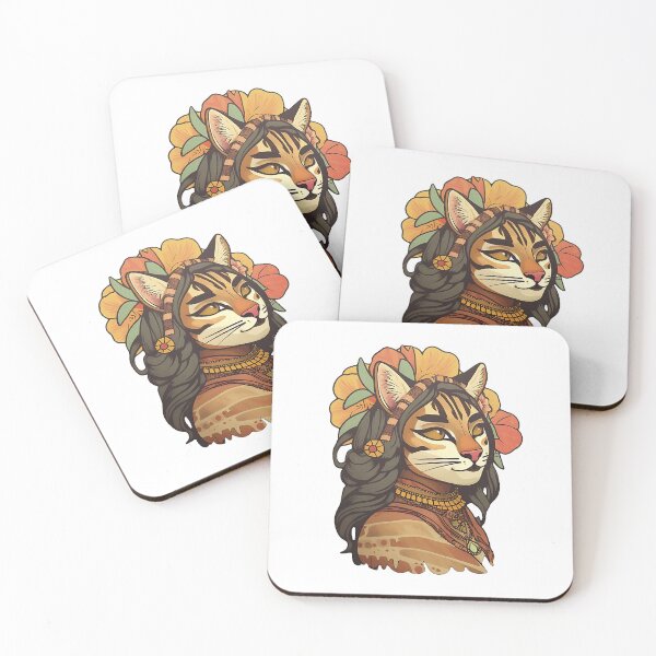 Item preview, Funny Sticker cat. Cat lover  beauty in jewellery. Fashion illustration. Kawaii kitten designed and sold by Anastasiia Yurevych.