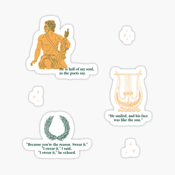 Artikel-Vorschau von Achilles-Song-Aufkleberpaket, designt und verkauft von Libros-books1.