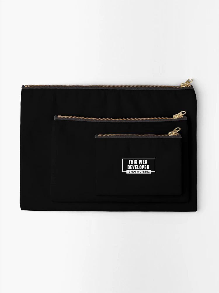 Thumbnail 2 of 4, Zipper Pouch, Web developer, coder, coding, developing, programmer, occupation, profession designed and sold by Work life.