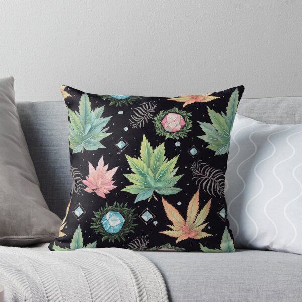 Item preview, Esoteric Elegance: Pastel Cannabis Leaf and Crystal Wreath Pattern designed and sold by GaiaSkyeDesign.