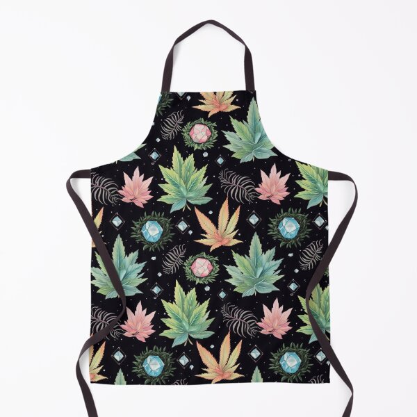 Item preview, Esoteric Elegance: Pastel Cannabis Leaf and Crystal Wreath Pattern designed and sold by GaiaSkyeDesign.