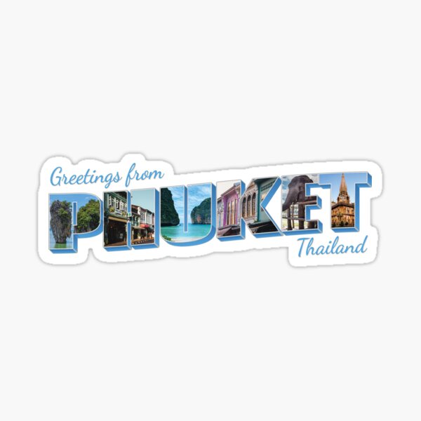 Item preview, Greetings from Phuket in Thailand Vintage style retro souvenir designed and sold by DeveloperProp0.