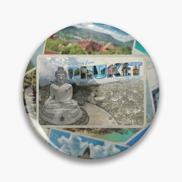 Artikelvorschau, Grüße aus Phuket in Thailand Retro-Souvenir im Vintage-Stil entworfen und verkauft von DeveloperProp0.