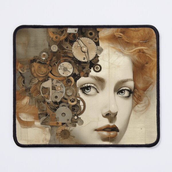 Item preview, Gears in Motion Redhead Beauty Collage Art designed and sold by LilyBell6.