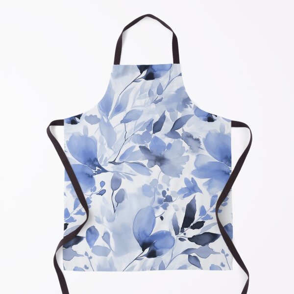 Item preview, Nostalgic Abstract Watercolor Floral Pattern In Pastel Shades Of Blue designed and sold by artsandsoul.