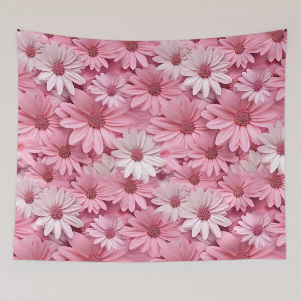 Item preview, 3D Floral Pink and White Daisies Design designed and sold by Figuradam.
