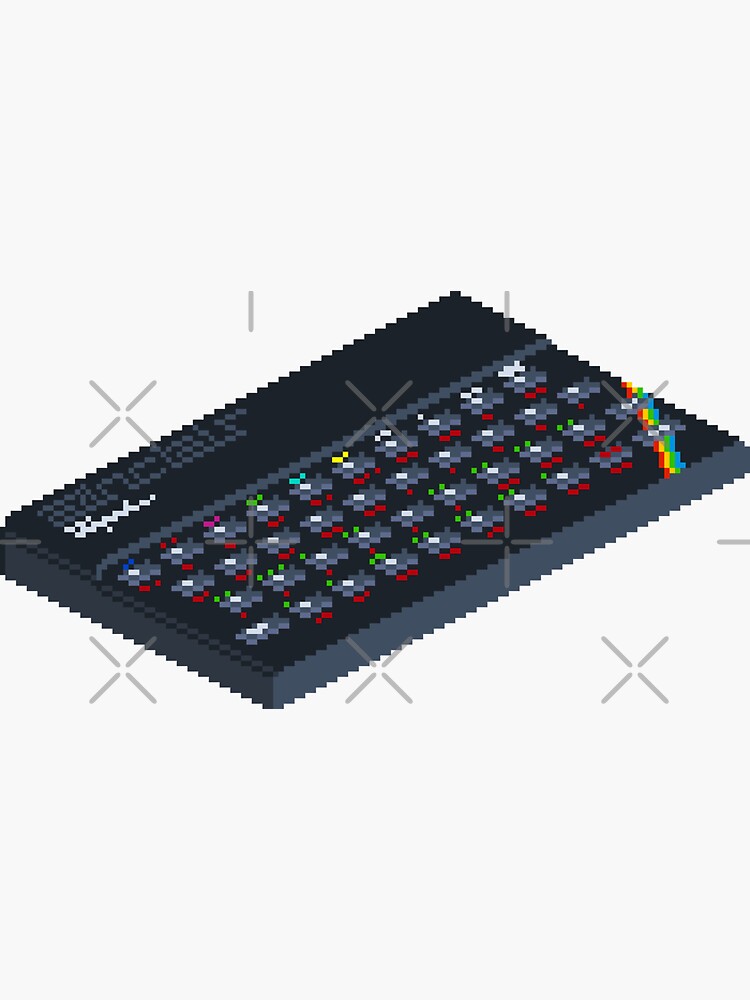 Thumbnail 3 of 3, Sticker, ZX Spectrum isometric pixel art designed and sold by djspacegr.