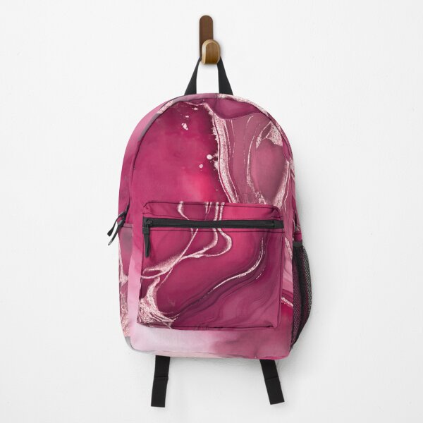 Item preview, Ocean Wave Eclectic Rosegold Fuchsia Pink Ink Art designed and sold by artsandsoul.