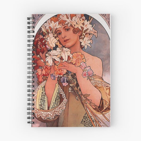 Artikelvorschau, Alfons Mucha -Blumen entworfen und verkauft von tomorrowsart.