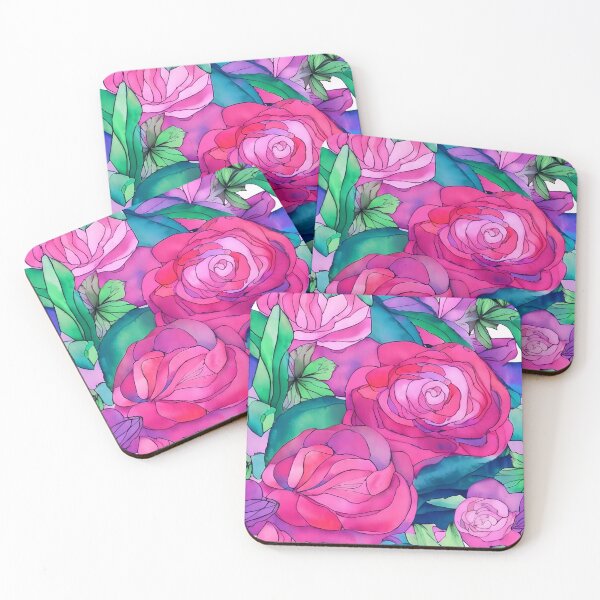 Item preview, Roses watercolor painting designed and sold by SophieClimaArt.