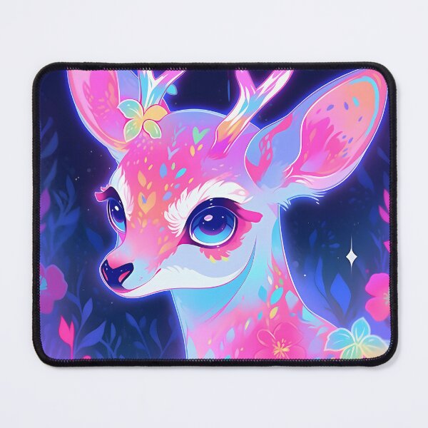 Artikelvorschau, Y2K Aesthetic - Pink Prismatic Stag entworfen und verkauft von Cosmic-Canvases.