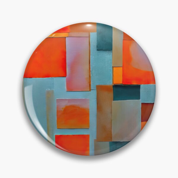 Item preview, Retro abstract geometric shades of orange, gray and black pattern. designed and sold by ArtistaCats.