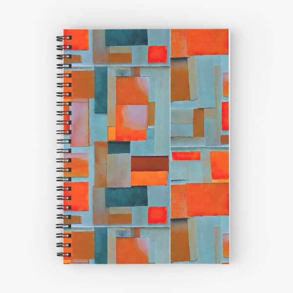 Item preview, Retro abstract geometric shades of orange, gray and black pattern. designed and sold by ArtistaCats.