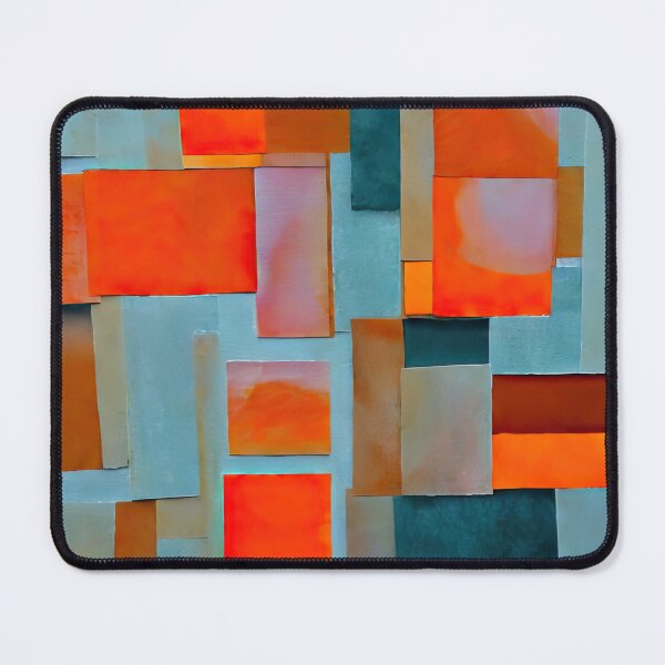 Item preview, Retro abstract geometric shades of orange, gray and black pattern. designed and sold by ArtistaCats.