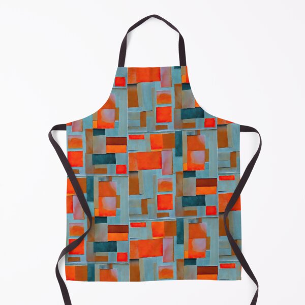 Item preview, Retro abstract geometric shades of orange, gray and black pattern. designed and sold by ArtistaCats.