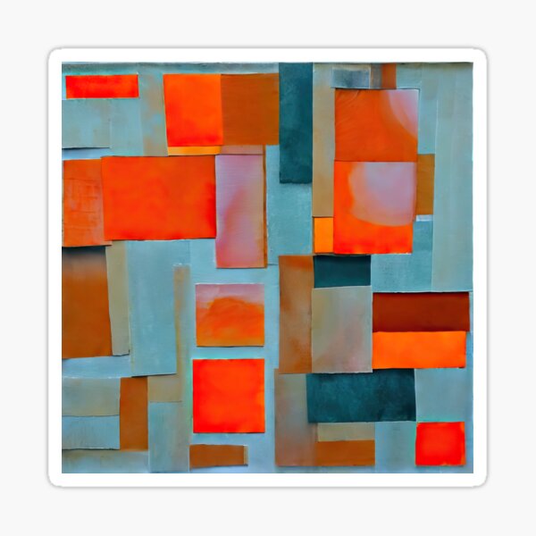 Artikel-Vorschau von Abstrakte geometrische Retro-Muster in Orange, Grau und Schwarz., designt und verkauft von ArtistaCats.