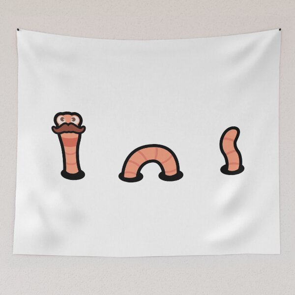 Item preview, Worm with a mustache designed and sold by inksycutsy.