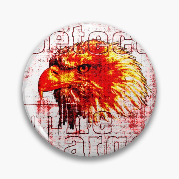 Item preview, A falcon's head visible through the red smoke designed and sold by Bigrow.
