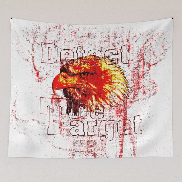 Item preview, A falcon's head visible through the red smoke designed and sold by Bigrow.
