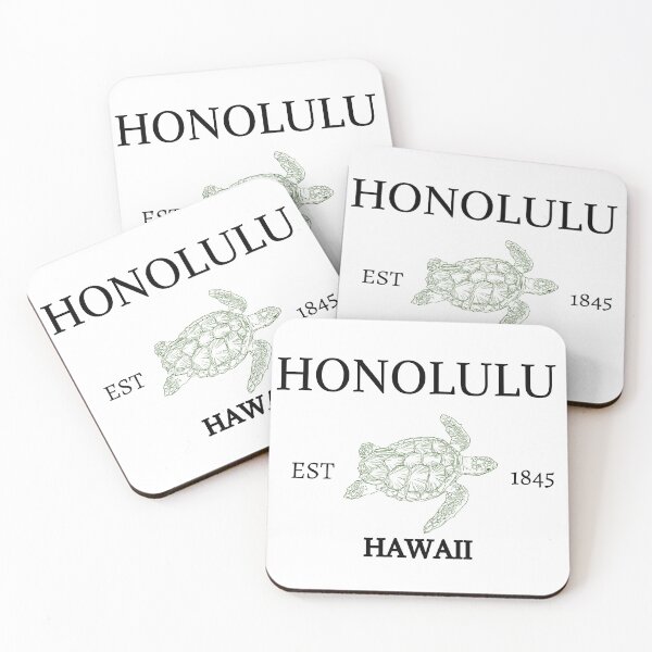 Item preview, Honolulu Hawaii est. 1845 With A Sea Turtle designed and sold by NaurinDin.