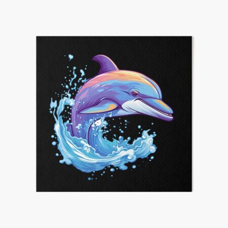 Seapunk-inspired Watercolor Painting of Two Dolphins Art Board Print for  Sale by Patrick Booth