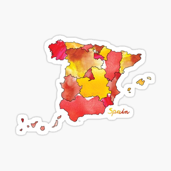 Países Acuarelas - España Pegatina