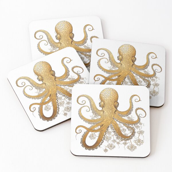 Item preview, golden octopus designed and sold by ArtyStocks.